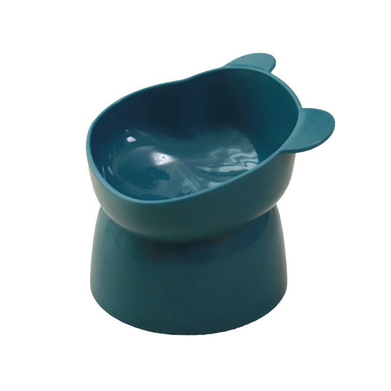 High Foot Oblique Neck Protection Pet Bowl