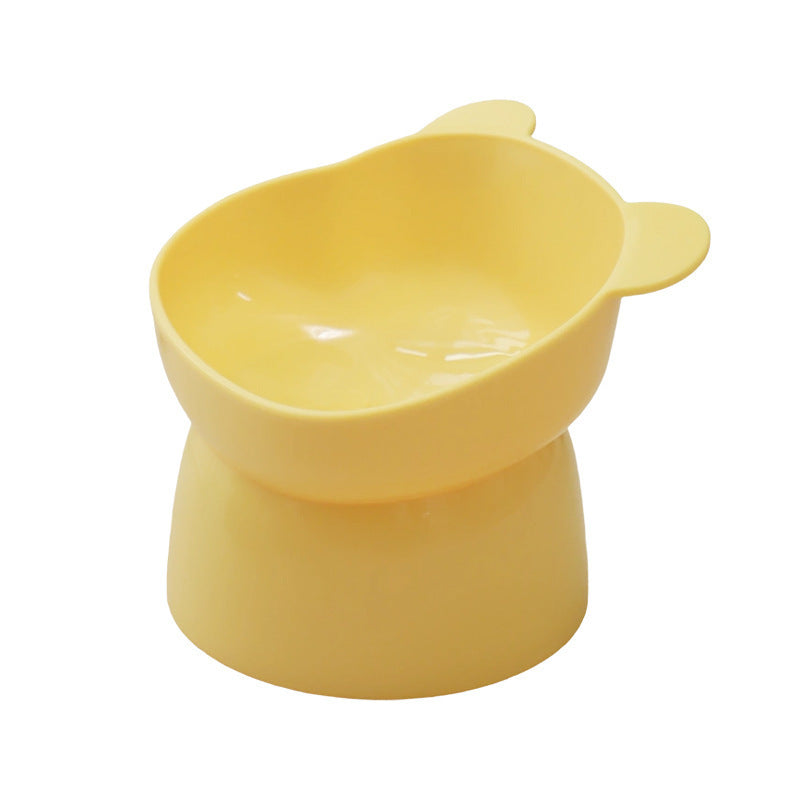 High Foot Oblique Neck Protection Pet Bowl