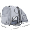 Adventure-Ready, Expandable Pet Carrier Backpack - Large Capacity, Nylon, Zip Closure For Cats & Dogs - Ideal For Outings