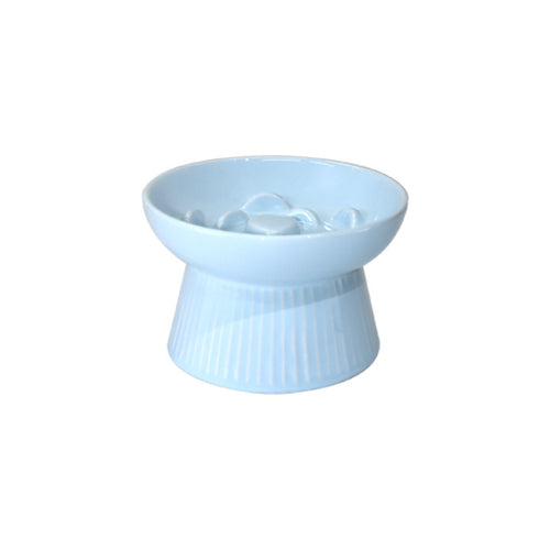 Ceramic Pet Cat Bowl Dog Bowl Anti-choke And Slow Food Anti-tumble High Foot Neck Protection Rice Bowl