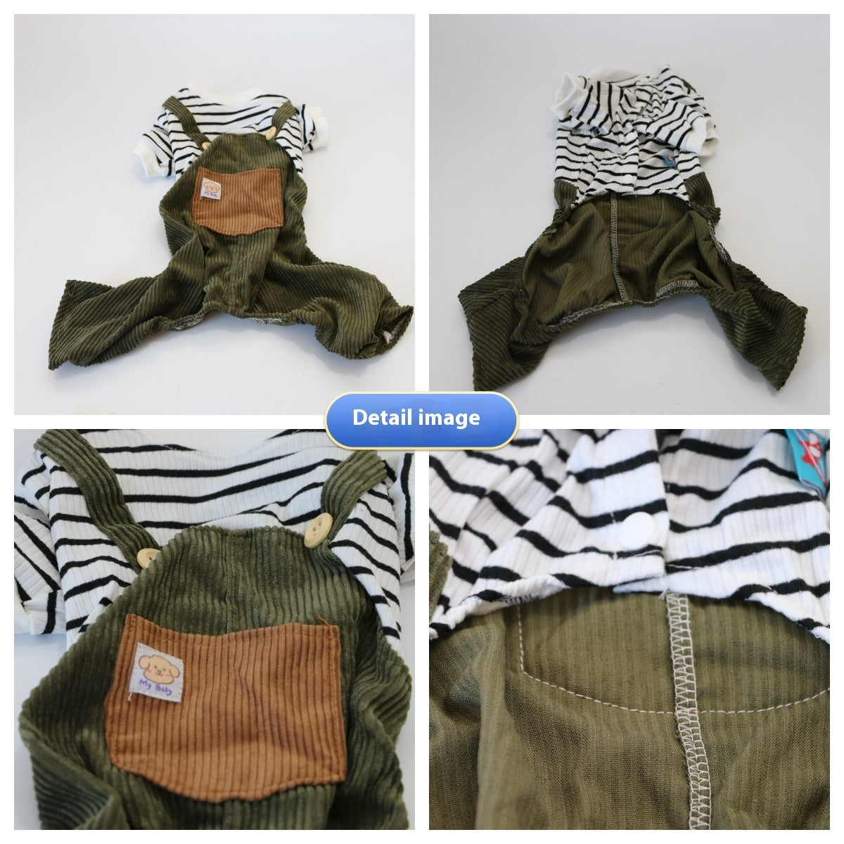 Fake Two Thin Corduroy Four-foot Pants Teddy Sausage Schnauzer York Summer Small Pet Clothes