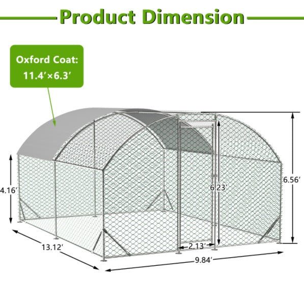 10x13 Foot Dome Chicken Coop