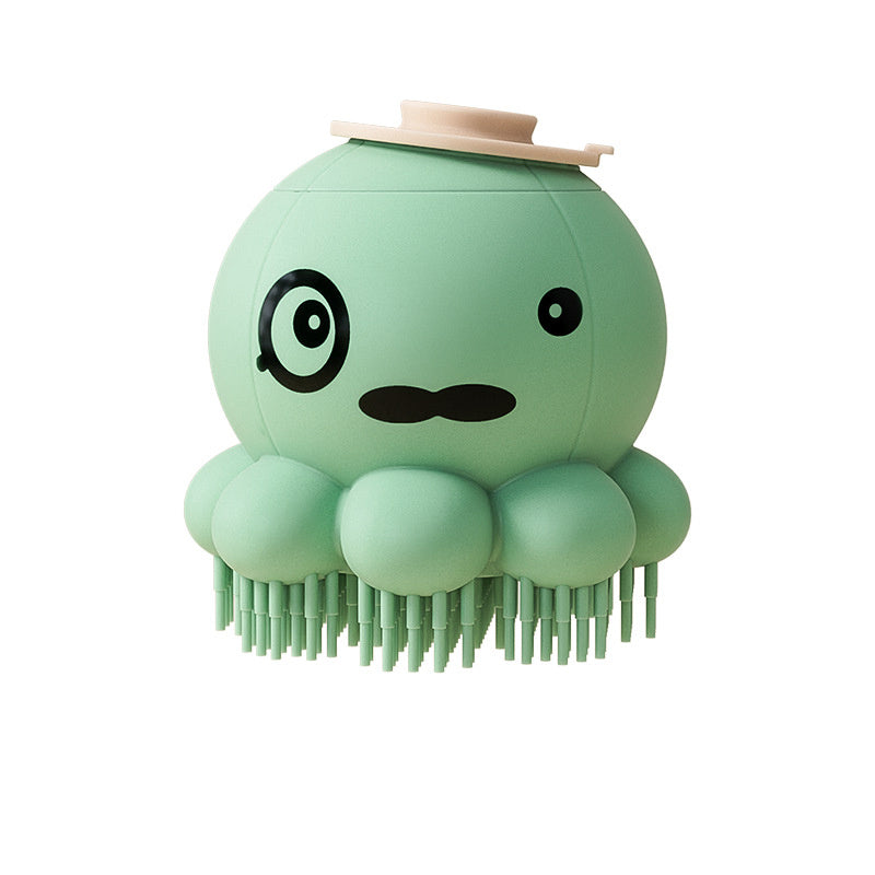 Pet Bath Brush With Body Wash Dog Bath Device Cat Silicone Bath Massage Comb