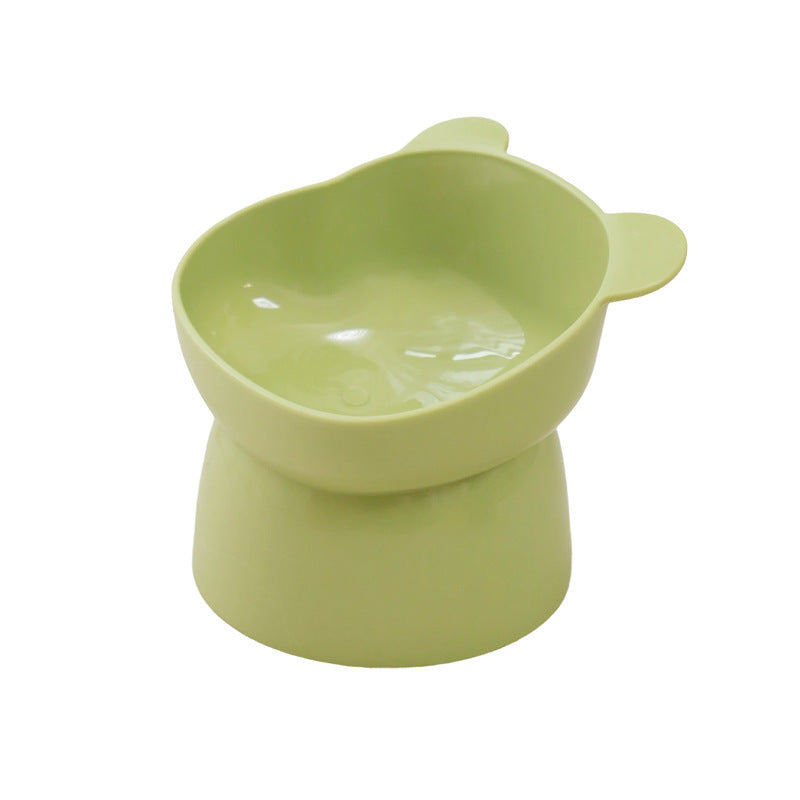 High Foot Oblique Neck Protection Pet Bowl