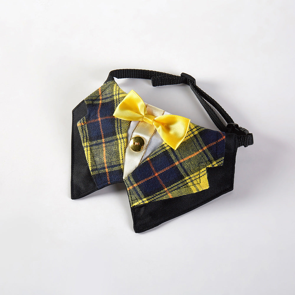 Pet Suit Bow Tie Cat Dog Adjustable Bib Accessories