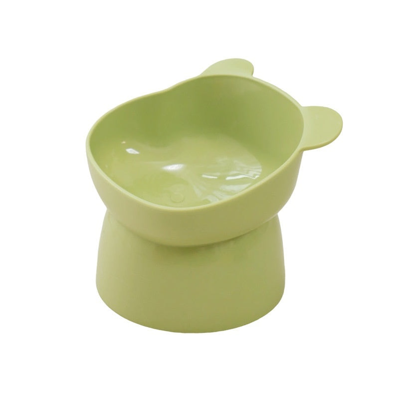 High Foot Oblique Neck Protection Pet Bowl