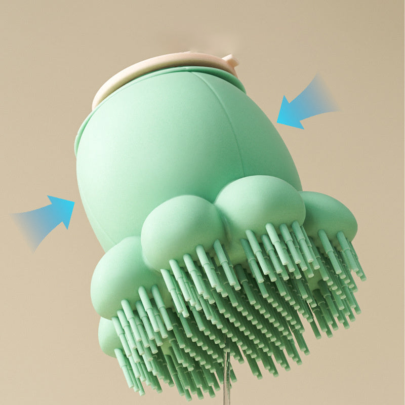 Pet Bath Brush With Body Wash Dog Bath Device Cat Silicone Bath Massage Comb